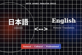 translate english to japanese or japanese to english naturally