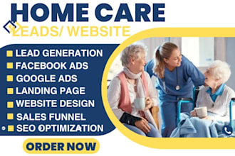 home care leads home care website elderly care senior care leads home care logo
