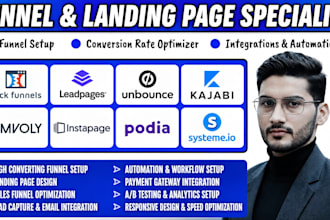 clickfunnels leadpages unbounce kajabi simvoly instapage podia systeme io funnel