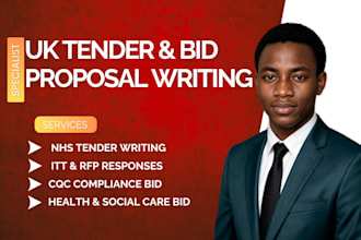 uk tender writing, nhs bid proposal, health and social care tender and cqc