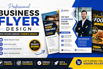 create a professional business flyer, brochures, and promotional materials