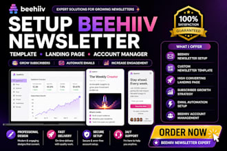setup beehiiv newsletter template beehiiv landing page beehiiv account manager