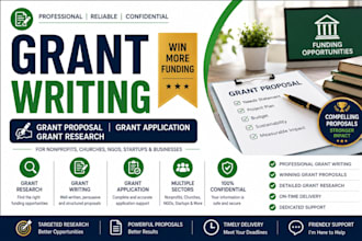 write grant proposal, grant application, and grant research, non profit grant