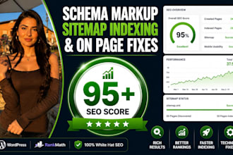 setup rank math seo with schema sitemap indexing and onpage optimization fixes
