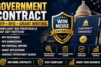 government contract rfp rfq response bid proposal grant writing