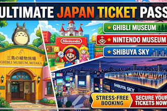 book ghibli museum, nintendo museum and shibuya sky tickets