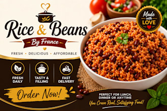 cook and deliver delicious homemade rice and beans