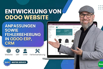 entwicklung von odoo website anpassungen sowie fehlerbehebung in odoo erp, crm