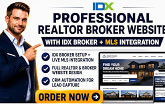 build realtor broker website with idx broker idx mls integration, crm automation