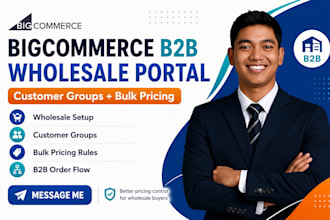 setup bigcommerce b2b wholesale portal and builk pricing