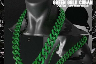 digital 3d cuban design hip hop rapper ice cuban chain link iced out pendant