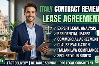 do italy contract review, lease agreement,