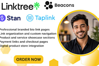 create a high converting link in bio page on linktree beacons stan store taplink