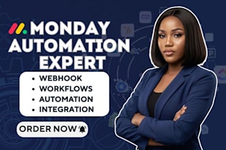 setup monday com CRM, monday automation and project management workflow