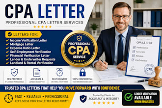 provide CPA letter, income verification letter, expense ratio and mortgage CPA