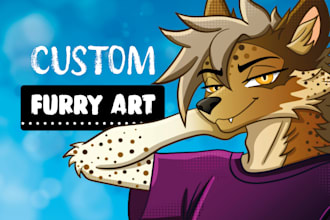 create custom furry art and fursona illustration of your oc