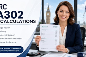 provide sa302 tax calculations for mortgage and lender requirements