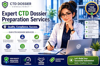 prepare ctd module 3 quality documents for pharmaceutical dossier submission