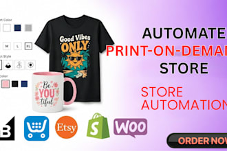 build automated pod store etsy shopify automation ecommerce automation flows