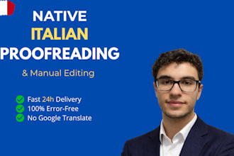 professionally proofread and edit your italian texts