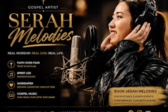 record female soulful gospel vocals for worship song