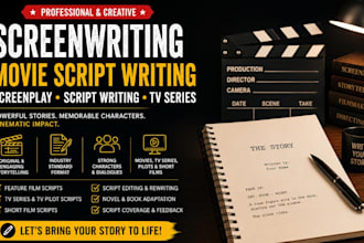 do screenwriting, movie script writing, screen play, script writing, tv series