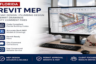 create florida revit mep, hvac design, plumbing design, permit drawings and city