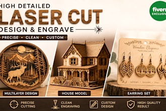 create any custom laser cut and engrave designs