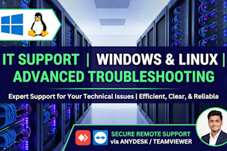 provide windows support and troubleshooting