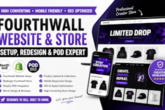 setup fourthwall website shopify pod store merch design redesign fourthwall