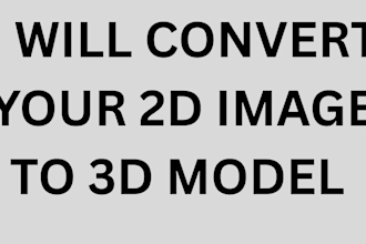 convert your 2d image,logo to 3d model