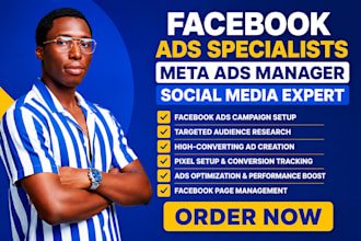 be your facebook ads specialist meta ads manager social media expert