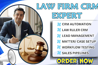 setup and automate filevine law ruler clio mycase hubspot crm pipeline workflows