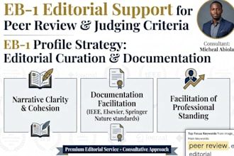 provide expert editorial support for your eb1 peer review and judging criteria