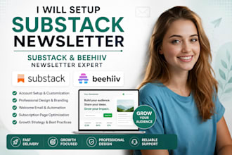 setup substack newsletter design beehiiv newsletter and email growth
