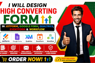 design high converting form in jotform googleform qualtrics event form workflow