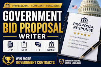 write government bid proposal rfp rfq and grant applications