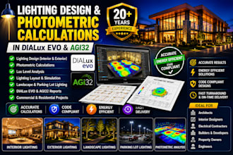 do lighting design, photometric calculations in dialux evo and agi32