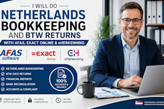 do netherlands bookkeeping , btw returns with afas, exact online and eherkenning