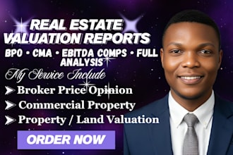 do accurate real estate bpo and cma, ebitda comps and property valuation reports