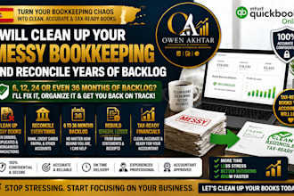 clean up your messy bookkeeping reconcile years of backlog for small businesses