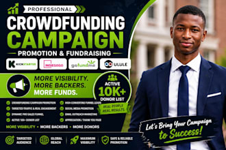 promote kickstarter indiegogo ulule gofundme fundraising crowdfunding campaign