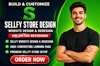 do sellfy website design or redesign, sellfy landing page, sellfy store design