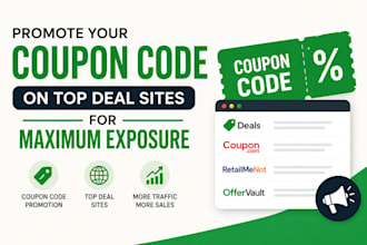 promote your coupon code on top deal sites for maximum exposure