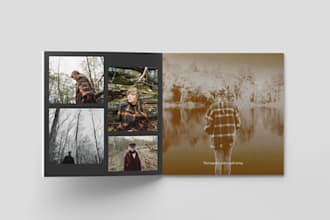 design a minimalist photo album and lookbook