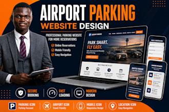 airport parking website, car parking website, parking reservation website