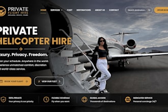 build private helicopter hire website heavy jet charter site air chater site