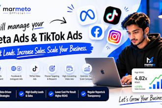 run meta ads campaign with viral video ad creatives, tiktok video ads