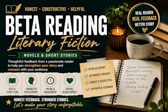 beta read your literary fiction novel or short story