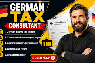 do german tax, vat return, trade tax, corporate tax for foreigner, UK resident